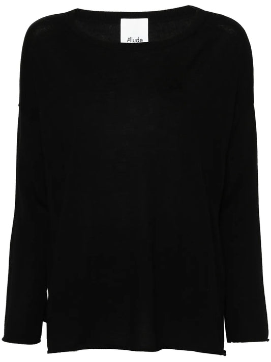 Boat-Neck Virgin-Wool Jumper