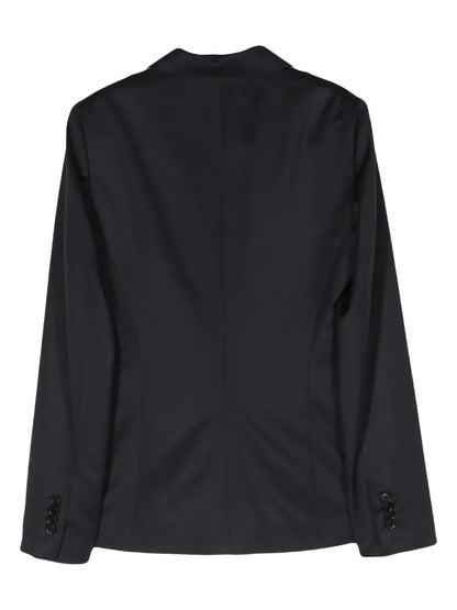 Peak-Lapels Single-Breasted Blazer
