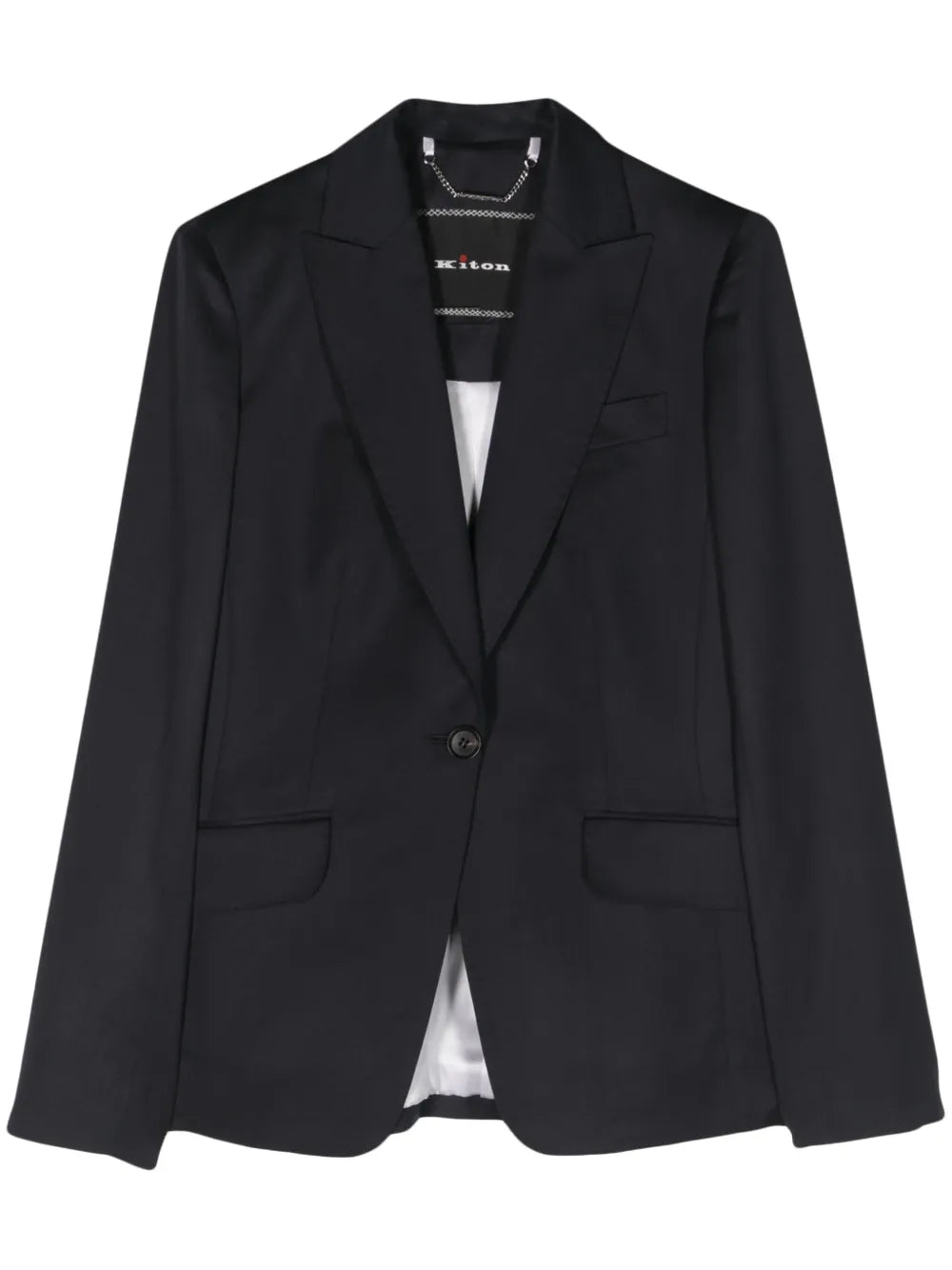 Peak-Lapels Single-Breasted Blazer
