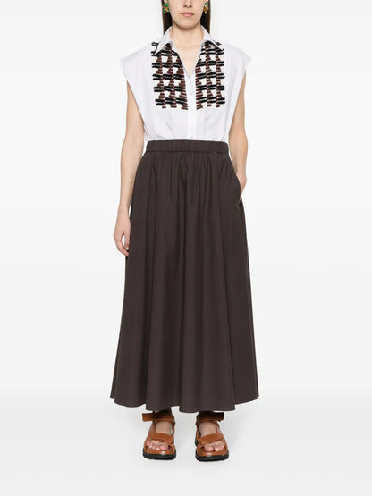 Sequin-Embellished Sleeveless Shirt