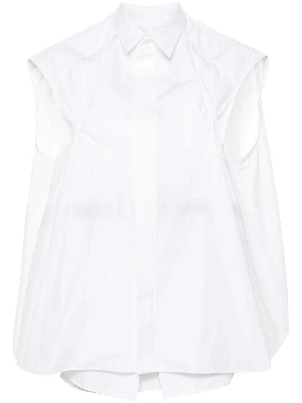 Layered-Design Sleeveless Blouse