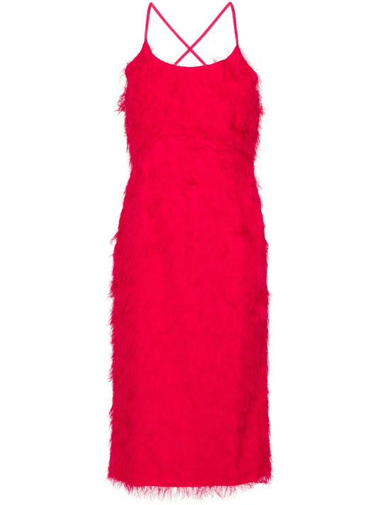 Frayed Midi Dress