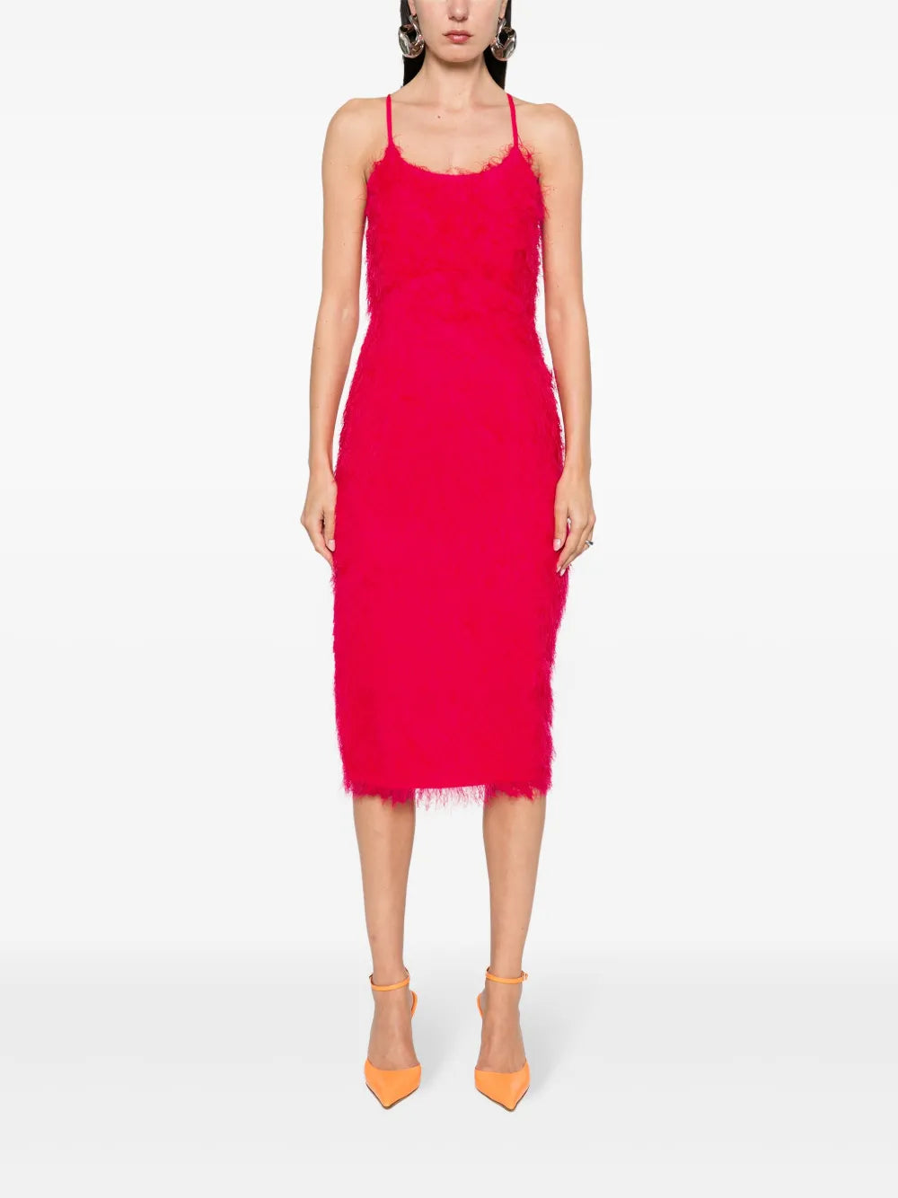 Frayed Midi Dress