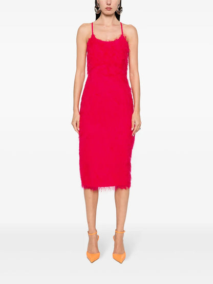 Frayed Midi Dress