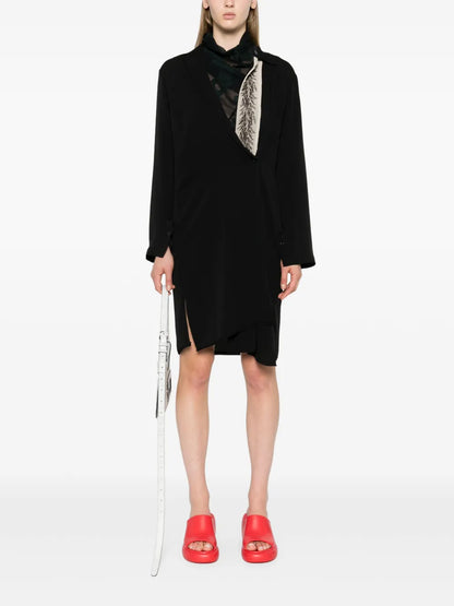Wrap Silk Midi Dress