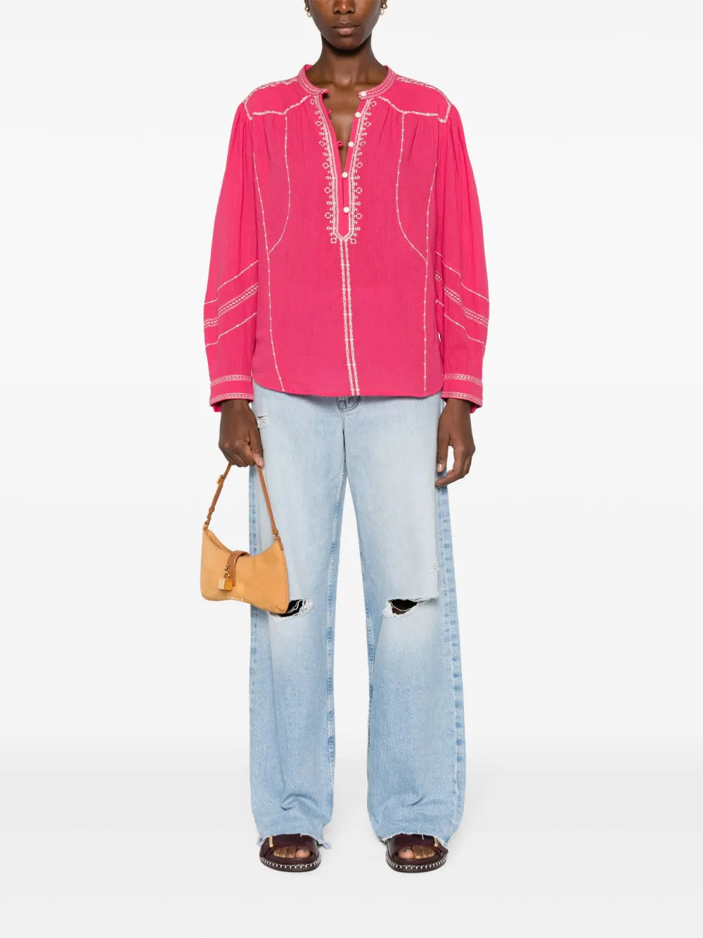 Pelson Embroidered-Detailing Blouse