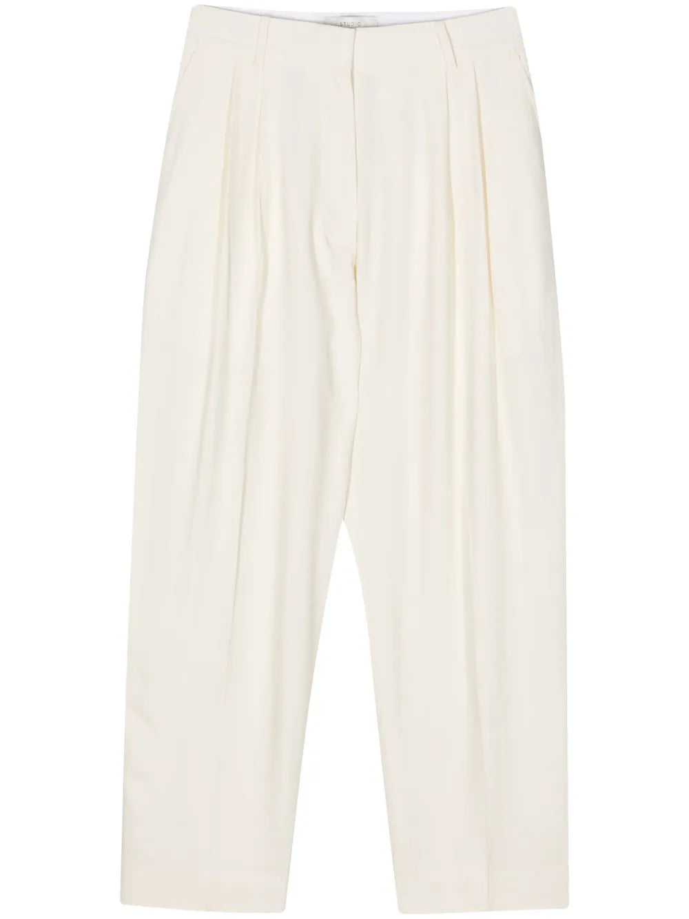Pleated Wide-Leg Trousers