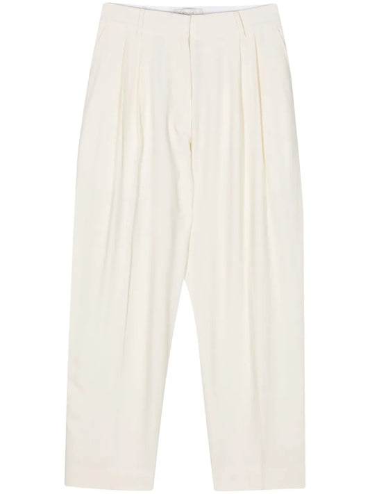 Pleated Wide-Leg Trousers