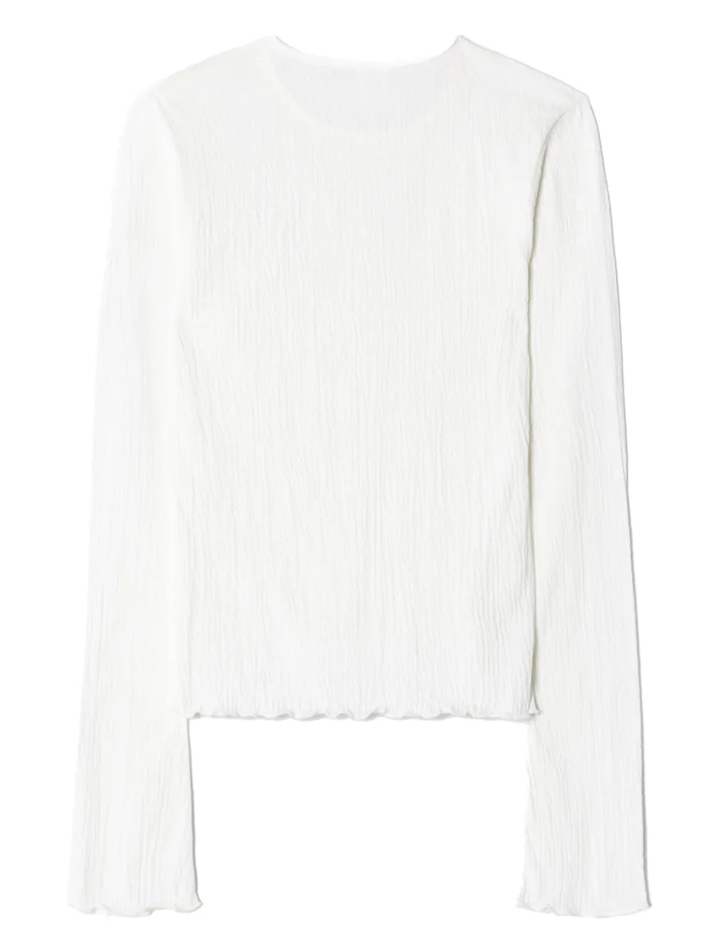 Bell-Sleeved Crinkled Top