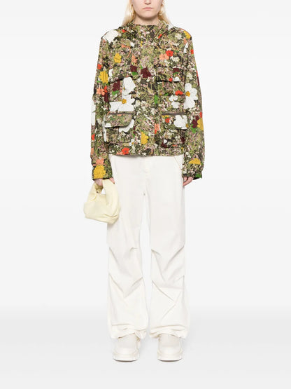 Floral-Print Hooded Jacket