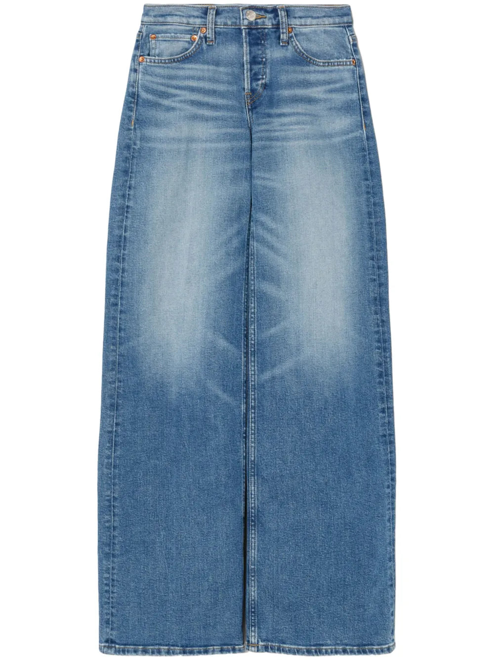 Mid-Rise Wide-Leg Jeans