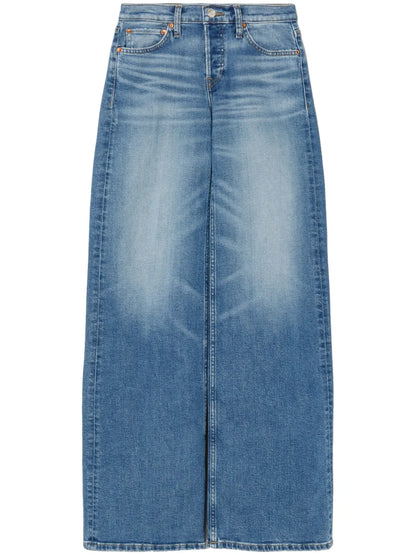 Mid-Rise Wide-Leg Jeans
