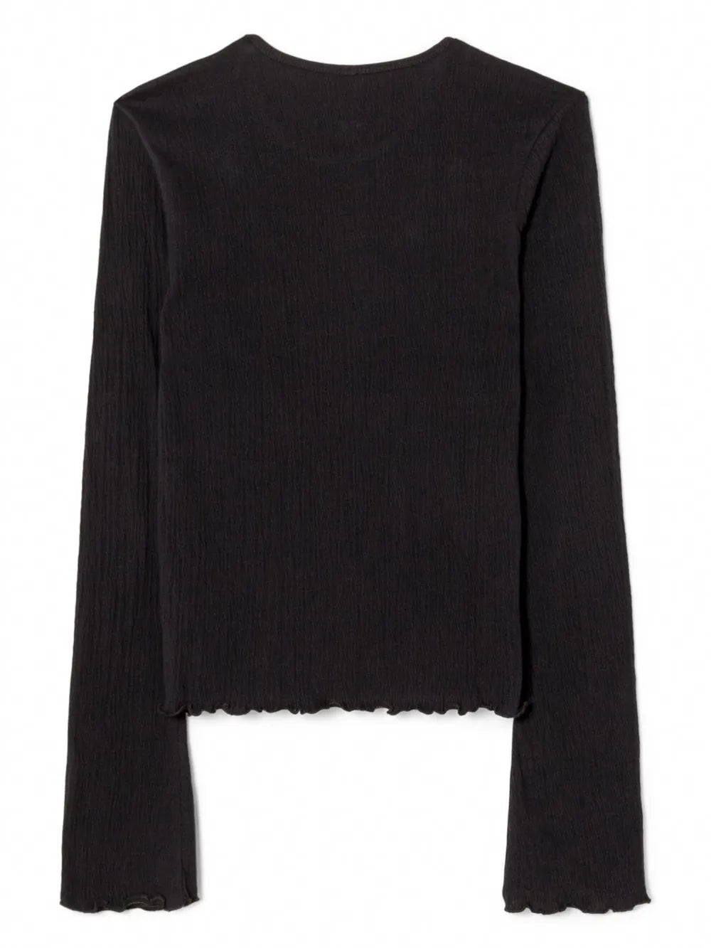 Bell-Sleeved Crinkled Top
