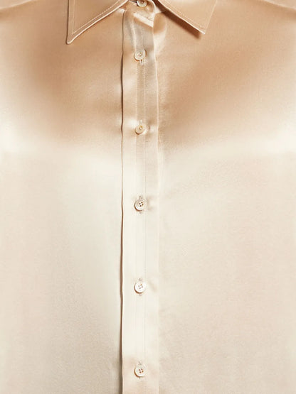 Long-Sleeve Silk Shirt