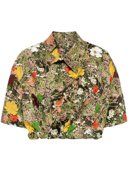 Asymmetric Printed Shirt
