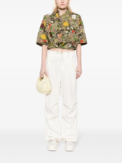 Asymmetric Printed Shirt