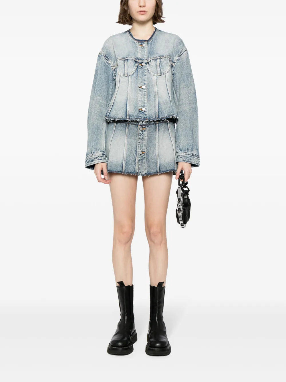 Raw-Hem Denim Jacket