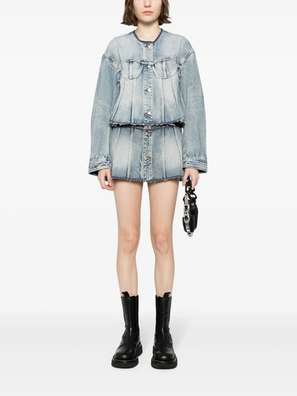 Raw-Hem Denim Jacket