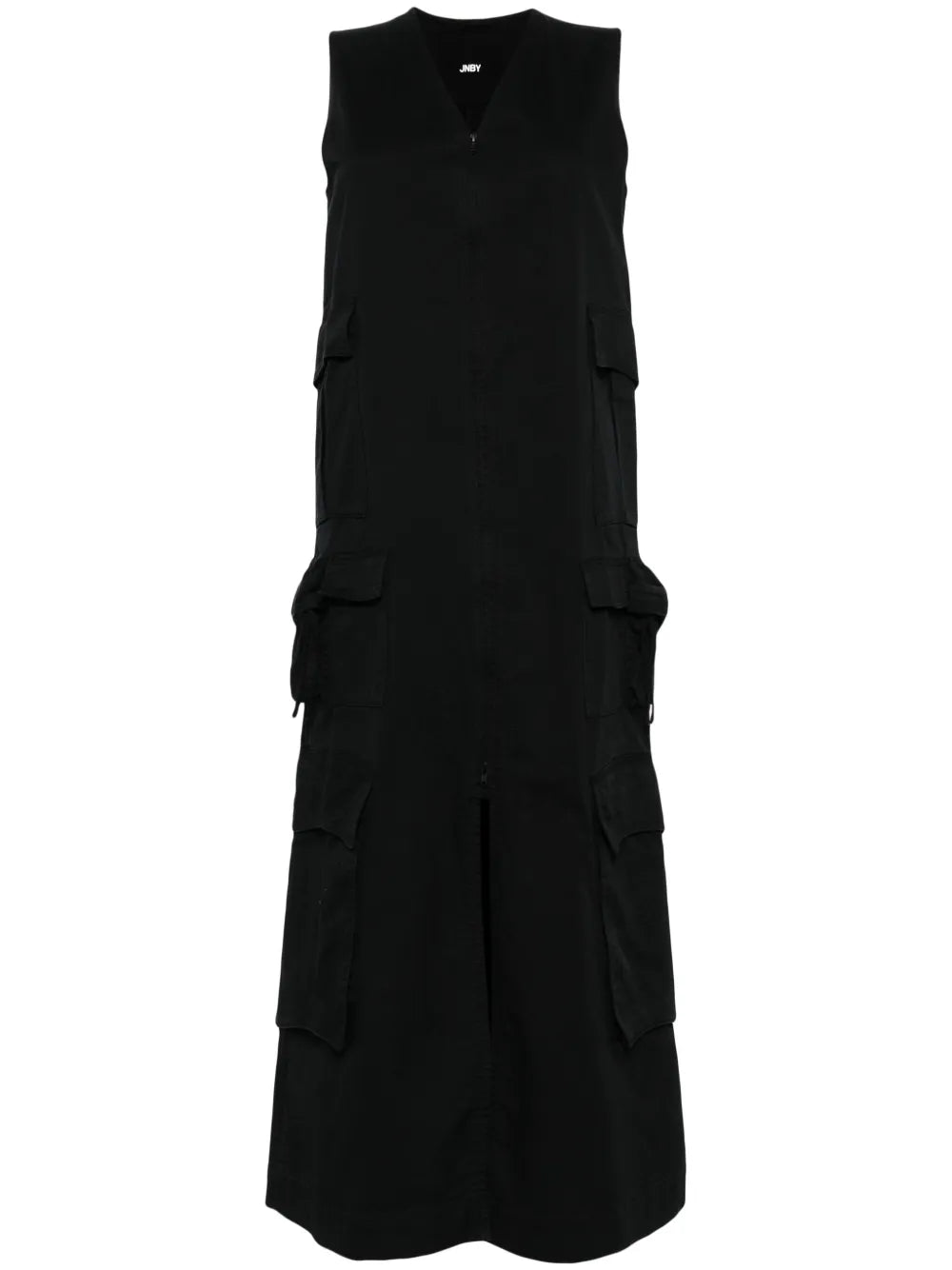 Cargo-Pocket Cotton Midi Dress