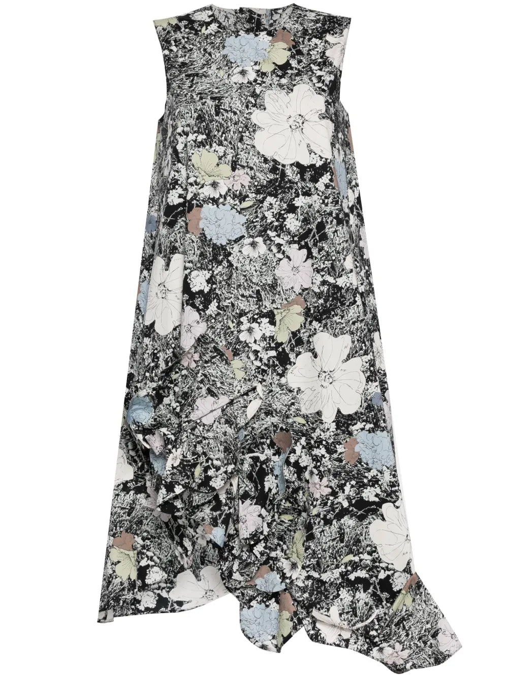 Floral-Print Cotton Midi Dress
