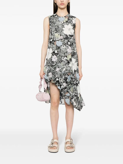 Floral-Print Cotton Midi Dress