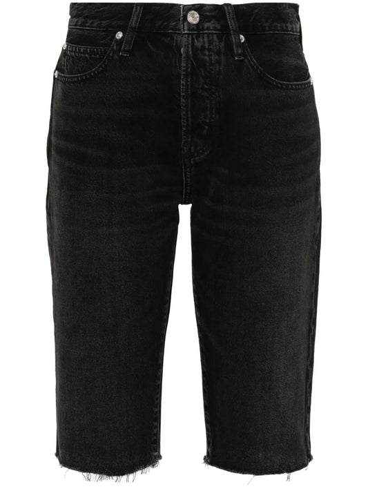 Raw-Cut Denim Shorts