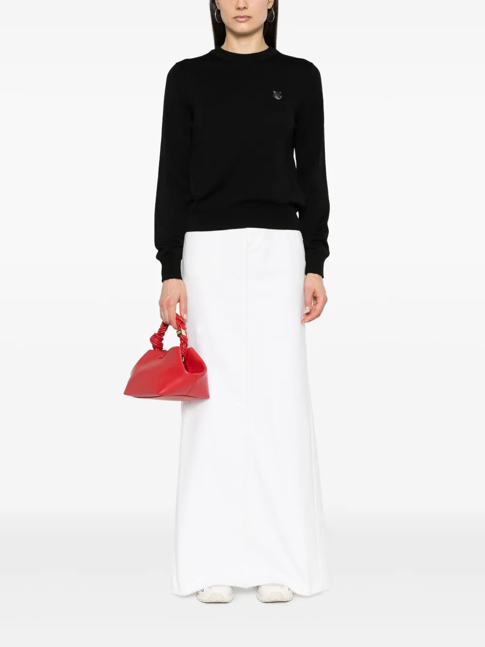 Fox-Appliqué Wool Jumper