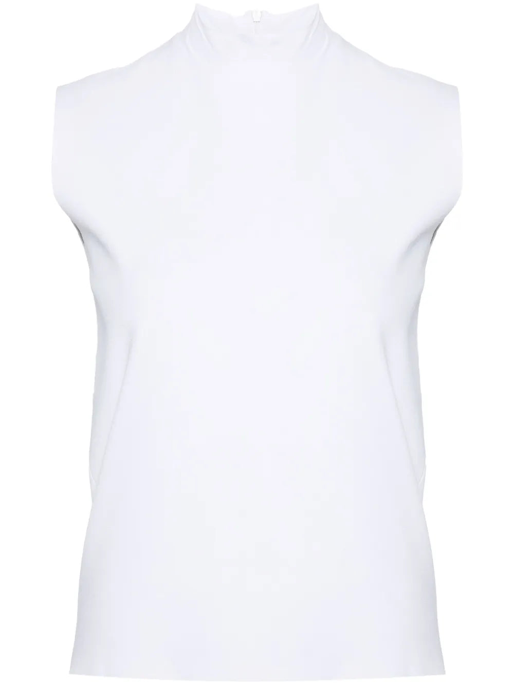 Fine-Knit Mock-Neck Top