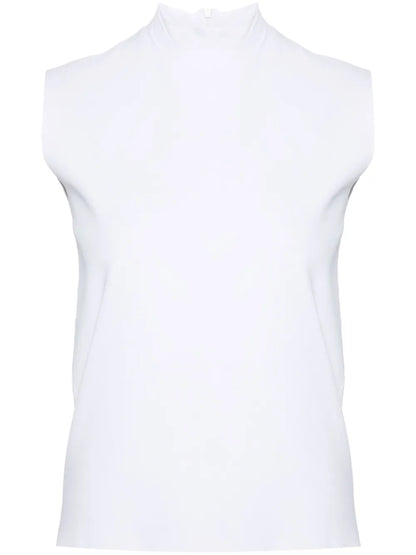 Fine-Knit Mock-Neck Top