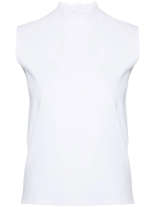 Fine-Knit Mock-Neck Top