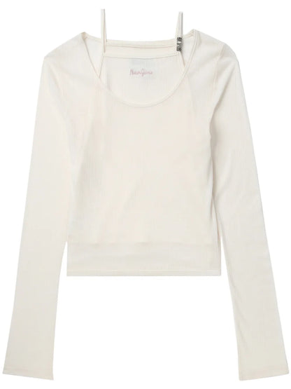 Ribbed Two-Layer Top