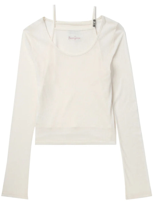 Ribbed Two-Layer Top
