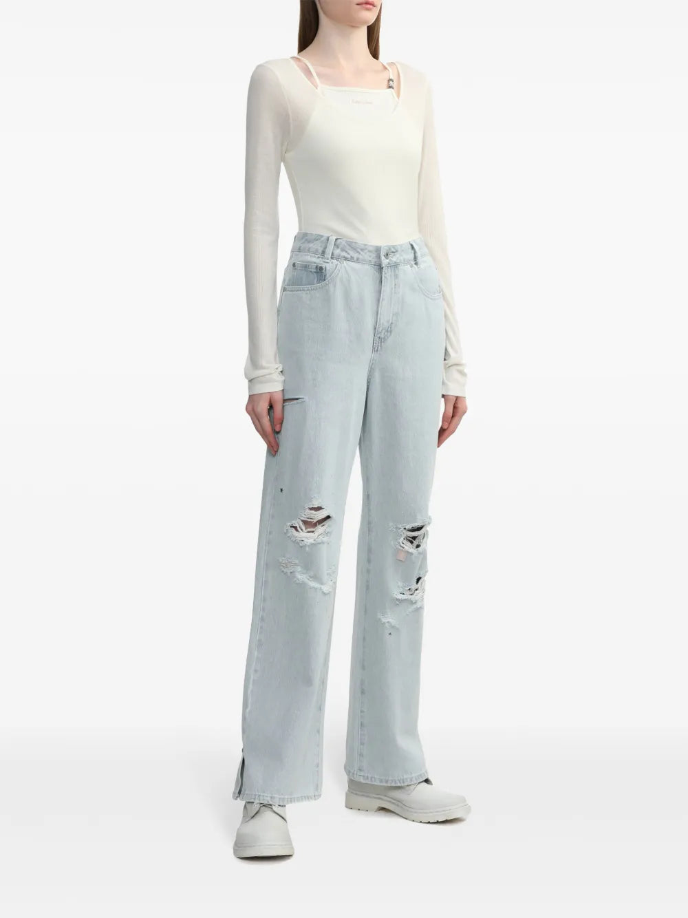 Ribbed Two-Layer Top