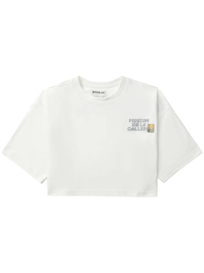 Logo-Embroidered Cropped T-Shirt