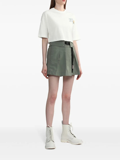 Logo-Embroidered Cropped T-Shirt