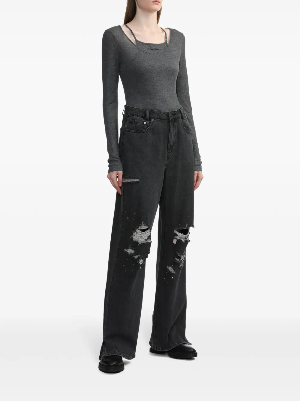 Ribbed Two-Layer Top