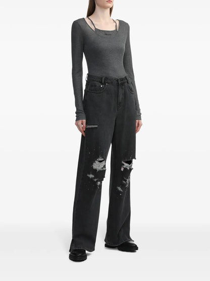 Ribbed Two-Layer Top
