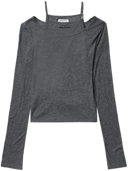 Ribbed Two-Layer Top
