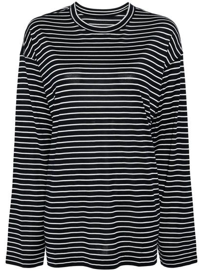 Stripe-Print Long-Sleeve T-Shirt