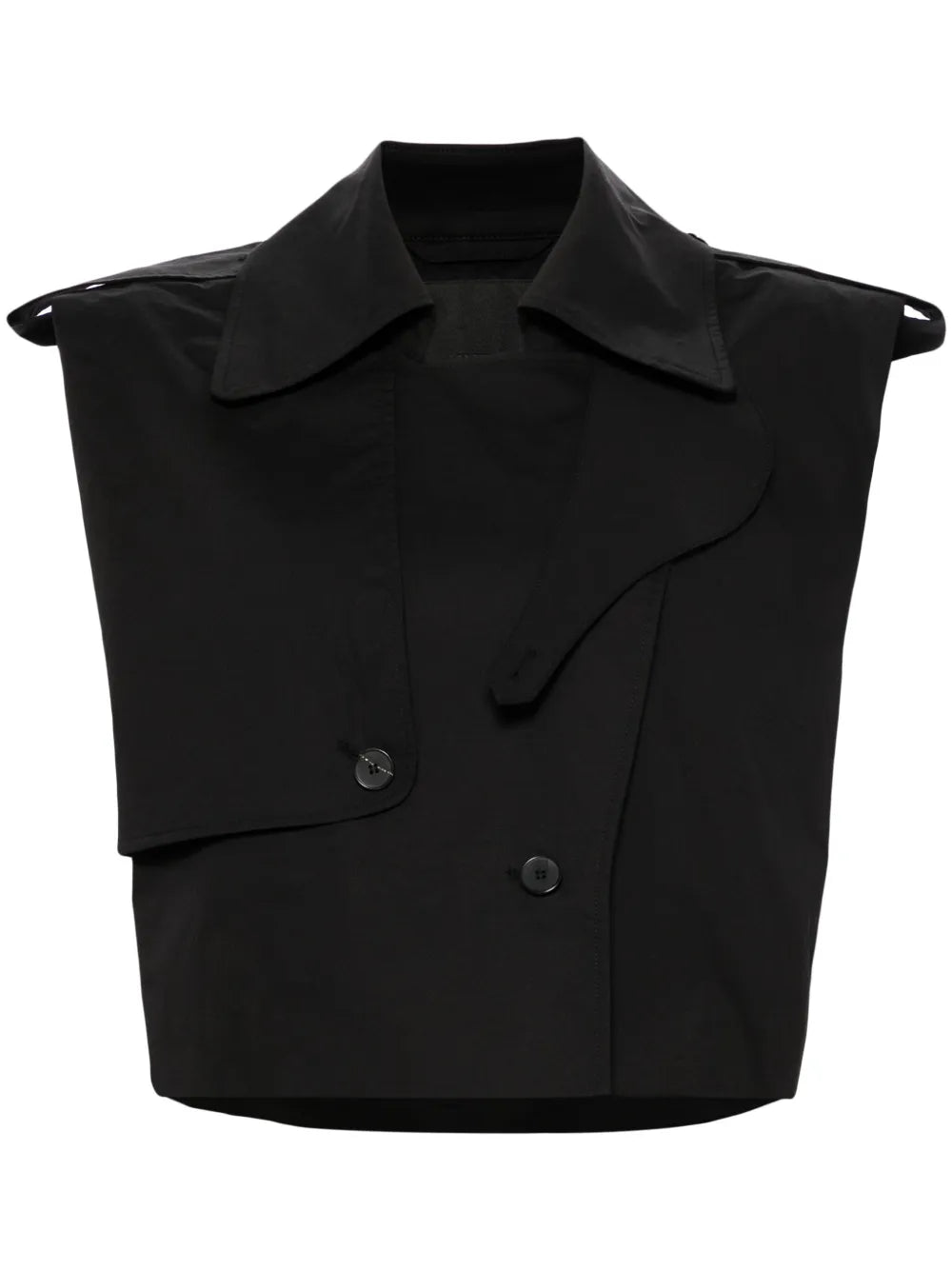 Trench-Style Cotton Vest