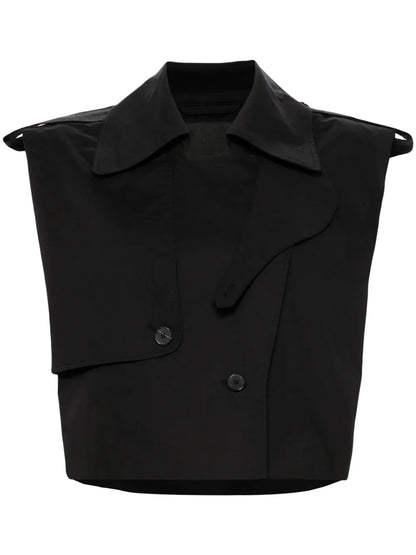 Trench-Style Cotton Vest
