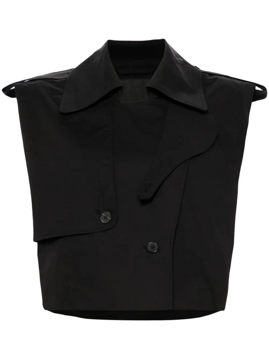 Trench-Style Cotton Vest