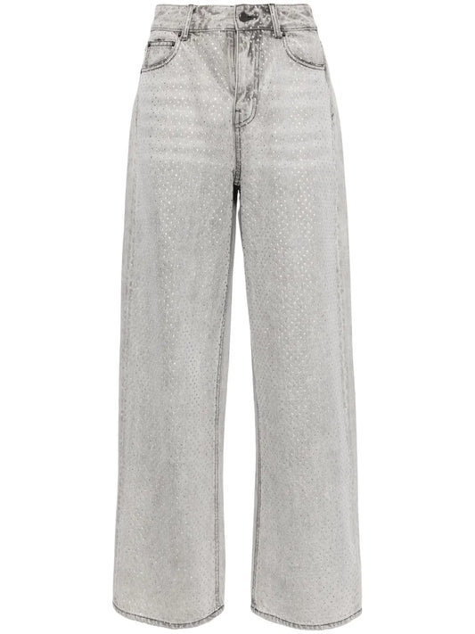 Rhinestone-Embellished Jeans
