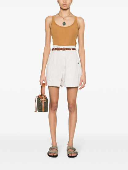 Semi-Sheer Fine-Ribbed Top