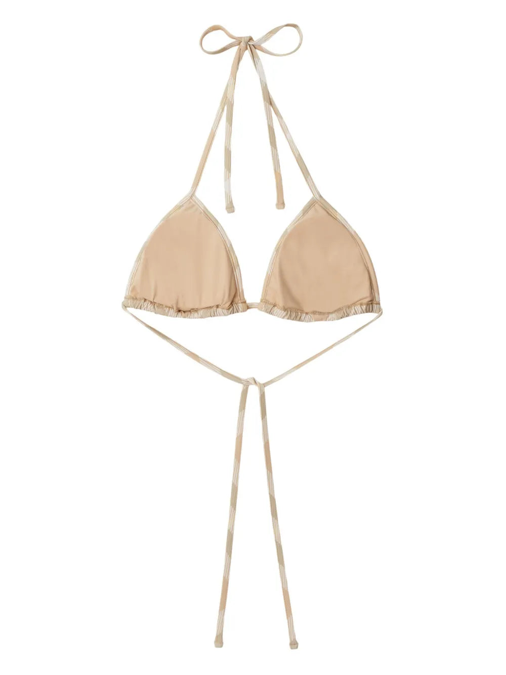 Checked Triangle Bikini Top