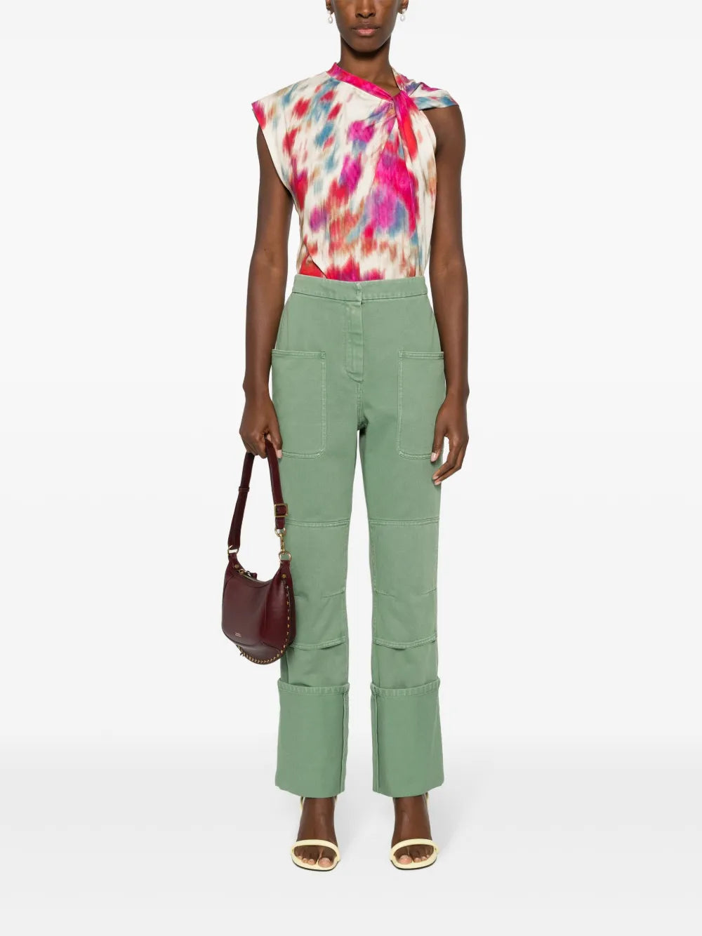 Slim-Fit Cotton Trousers