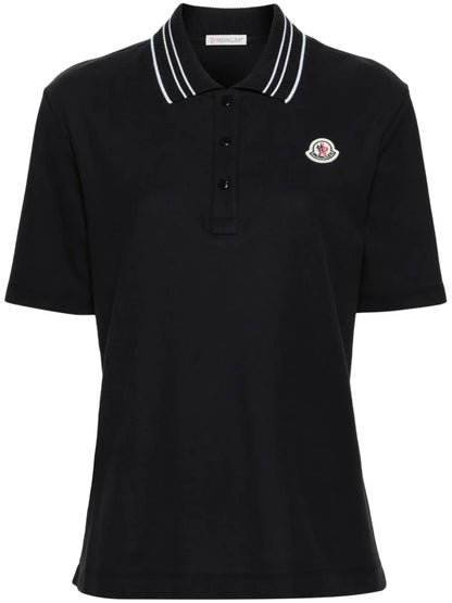 Logo-Patch Cotton Polo Shirt