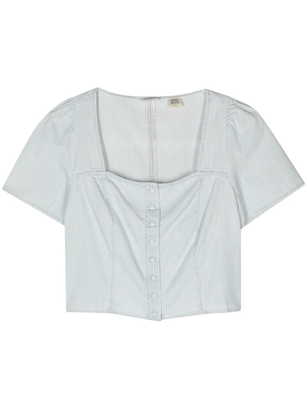 Pascale Striped Denim Blouse