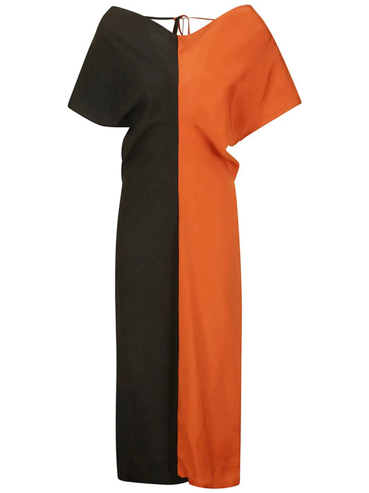Draped Neck Dress
