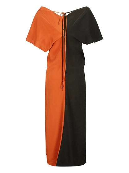 Draped Neck Dress